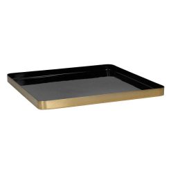 Pomax Concepts Modulaires | Flex - Plateau M - Email - Metal - L 40 X W 40 X H 2 Cm - Noir