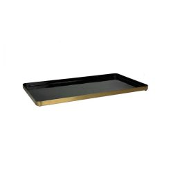 Pomax Concepts Modulaires | Flex - Plateau L - Email - Metal - L 58 X W 33 X H 2 Cm - Noir