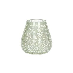 Pomax Photophores / T-Lights | Olaf - Photophore - Verre - Dia 12 X H 12 Cm - Blanc