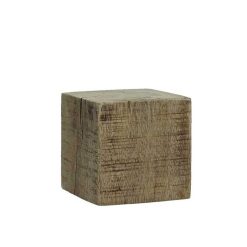 Pomax Objets De Decoration | Bloxx - Bloc - Bois De Mangier - L 12 X W 12 X H 12 Cm