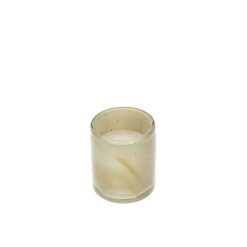 Pomax Bougies | Firenze - Bougie 1 Meche - Cire De Paraffine / Verre - Dia 8,5 X H 10 Cm - Beige