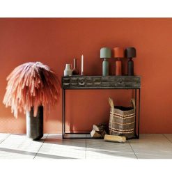 Pomax Fleurs | Plum'O - Plume Artificielle Degrade - Synthetique / Metal - H 106 Cm - Corail