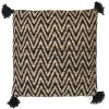 Pomax Coussins | Bombay - Coussin - Jute / Coton - L 45 X W 45 Cm - Naturel/Noir