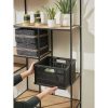 Pomax Concepts Modulaires | Shadow - Panier - Bambou / Bois - L 31 X W 30 X H 17 Cm - Noir