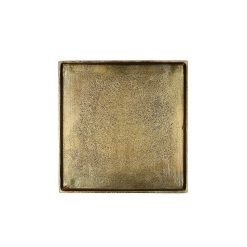 Pomax Bols & Paniers | Sinclair - Plat - Aluminium - L 20 X W 20 X H 1,5 Cm - Brass