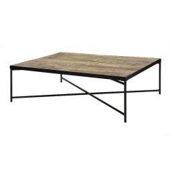 Pomax Concepts Modulaires | Matteo - Dessus De Table - Bois De Mangier / Metal - L 118 X W 80 X H 3 Cm - Naturel