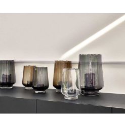 Pomax Photophores / T-Lights | Elyza - Photophore/Vase - Verre - Dia 16 X H 24 Cm - Transparent