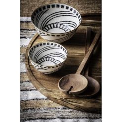 Pomax Vaisselle | Alto - Bol A Soupe - Porcelaine - Dia 15 X H 7 Cm - Noir/Blanc