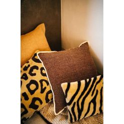 Pomax Coussins | Wildlife - Coussin - Coton / Lin - L 60 X W 40 Cm - Chocolat