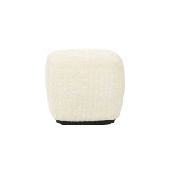 Pomax Poufs | Porterville - Pouf - Boucle - L 51 X W 51 X H 41 Cm - Blanc