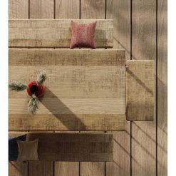 Pomax Bancs | Legno - Banc - Bois De Mangier / Metal - L 75 X W 35 X H 43 Cm