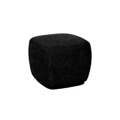 Pomax Poufs | Porterville - Pouf - Boucle - L 51 X W 51 X H 41 Cm - Noir