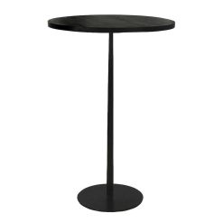 Pomax Tables | Bistro - Table De Bar - Bois De Mangier / Metal - Dia 70 X H 104 Cm - Noir