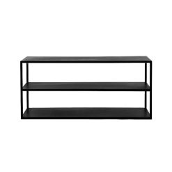 Pomax Etageres Murales | Eszential - Etagere - Metal - L 90 X W 30 X H 40 Cm - Noir