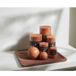 Pomax Bougies | Candle - Bougie - Cire De Paraffine - Dia 5 X H 8 Cm - Rouille