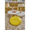 Pomax Poufs | Pretoria - Pouf/Table D'Appoint - Enduit A La Chaux - Dia 50 X H 25 Cm - Jaune