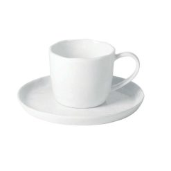 Pomax Vaisselle | Porcelino White - Tasse & Soucoupe - Porcelaine - Dia 16 X H 9 Cm