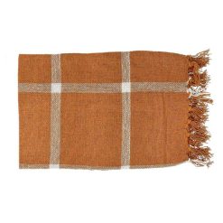 Pomax Plaids | Souk - Plaid - Coton - L 170 X W 130 Cm - Ocre