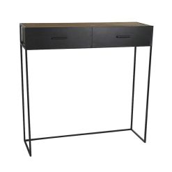 Pomax Consoles | Essential - Console - Metal / Bois De Pin - L 100 X W 30 X H 97 Cm