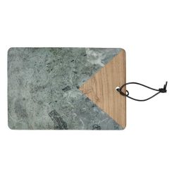 Pomax Planches A Decouper | Oregon - Planche A Decouper - Marbre / Bois D'Acacia - L 30 X W 20 X H 1,5 Cm - Vert