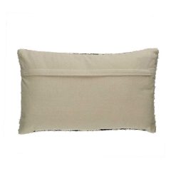 Pomax Coussins | Verso - Coussin - Coton / Viscose - L 50 X W 30 Cm - Noir/Blanc