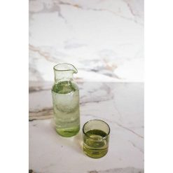 Pomax Carafes | Vico - Carafe - Verre - Dia 8,5 X H 24,5 Cm - Olive