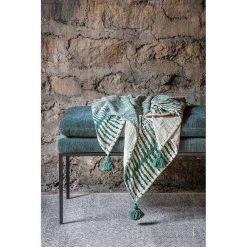 Pomax Bancs | Gallet - Banc - Polyester / Metal - L 122 X W 46 X H 43 Cm - Vert Fonce