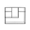 Pomax Etageres | Eszential - Etagere - Metal / Verre - L 100 X W 30 X H 80 Cm - Noir