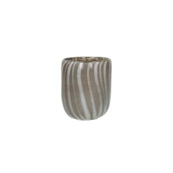 Pomax Photophores / T-Lights | Cannes - Vase/Photophore - Verre - Dia 9 X H 11 Cm - Gris