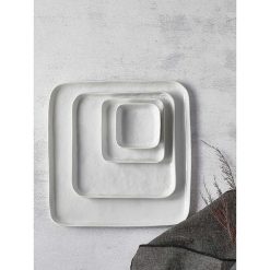 Pomax Vaisselle | Porcelino Square - Bol - Porcelaine - L 8,5 X W 8,5 X H 2,5 Cm - Blanc