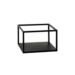 Pomax Etageres Murales | Eszential - Etagere - Metal - L 34,5 X W 30 X H 21 Cm - Noir