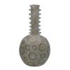 Pomax Vases | Skyro - Vase - Faience - Dia 18 X H 34 Cm - Gris Clair