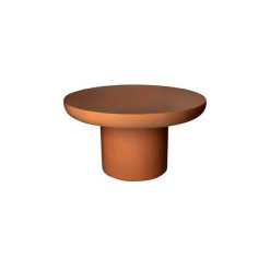 Pomax Tables Basses | Piastro - Table Basse - Enduit A La Chaux - Dia 60 X H 32 Cm - Terracotta