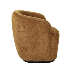 Pomax Canapes | Porterville - Canape 1 Place - Boucle / Contre-Plaque - L 74 X W 71,5 X H 72 Cm - Camel