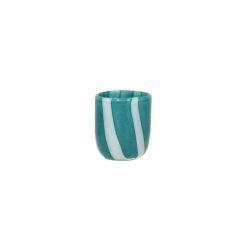 Pomax Photophores / T-Lights | Cannes - Vase/Photophore - Verre - Dia 7 X H 8 Cm - Aqua