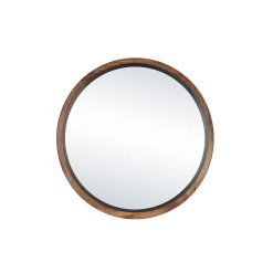 Pomax Miroirs | Gramm - Miroir - Bois D'Acacia - Dia 70 X H 4,5 Cm - Naturel/Noir