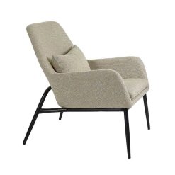 Pomax Canapes | Hailey - Fauteuil - Tissu / Metal - L 66 X W 75 X H 77 Cm - Beige