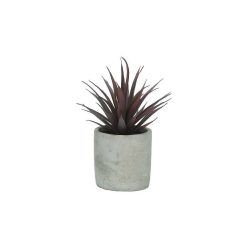 Pomax Plantes | Concrete Jungle - Plante Artificielle / Violet - Synthetique / Ciment - Dia 8 X H 16 Cm - Vert