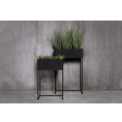 Pomax Consoles | Eszential - Set/2 Meubles Console - Metal - L 50/60 X W 30/30 X H 60/80 Cm - Noir