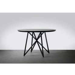 Pomax Tables | Nadi - Table A Diner Acacia - Bois D'Acacia / Metal - Dia 120 X H 76 Cm - Noir