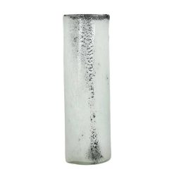 Pomax Vases | Akademi - Vase - Verre - L 13,5 X W 8,5 X H 40,5 Cm - Noir/Blanc