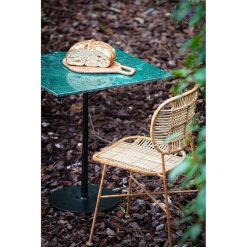 Pomax Tables | Bistro - Table A Diner - Marbre / Metal - L 70 X W 70 X H 76 Cm - Vert