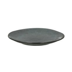 Pomax Vaisselle | Pauline - Assiette A Dessert - Gres - Dia 20,5 X H 2,5 Cm - Gris