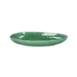 Pomax Vaisselle | Treille - Plat Ovale - Gres - L 29,5 X W 17,2 X H 4 Cm - Vert