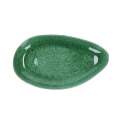 Pomax Vaisselle | Treille - Plat Ovale - Gres - L 29,5 X W 17,2 X H 4 Cm - Vert