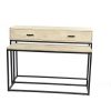 Pomax Consoles | Pure - Bureau/Console - Bois De Mangier / Metal - L 120 X W 35 X H 86 Cm