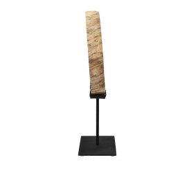 Pomax Objets De Decoration | Avilla - Objet Deco - Bois / Metal - L 21 X W 9 X H 33 Cm - Naturel