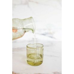 Pomax Carafes | Vico - Carafe - Verre - Dia 8,5 X H 24,5 Cm - Olive