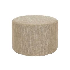 Pomax Poufs | Delilah - Pouf - Tissu - Dia 55 X H 35 Cm - Beige