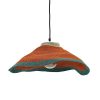 Pomax Suspensions | Milagro - Lampe Suspendue - Jonc De Mer - Dia 57 X H 10 Cm - Mix De Couleurs